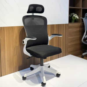 Ghế công thái học màu đen trắng CTH616-T