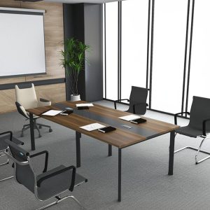 Bàn họp chân sắt Oval 2m4 BH6724-D