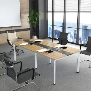Bàn họp chân sắt Oval 2m4 BH6724-T