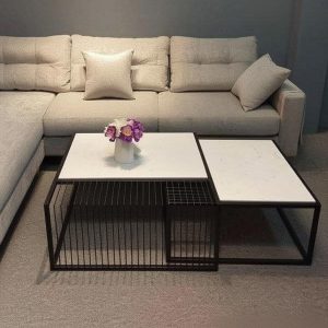 Bàn sofa đôi mặt đá hình chữ nhật – BT32