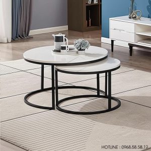 Bàn trà sofa đôi mặt đá – BT28