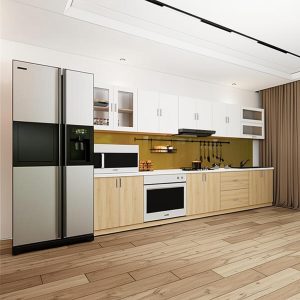 Tủ bếp gỗ MDF cốt xanh chống ẩm Thái Lan phủ Melamine TB07