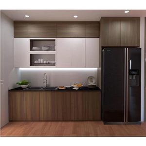 Tủ bếp gỗ MDF cốt xanh chống ẩm Thái Lan phủ Melamine TB06