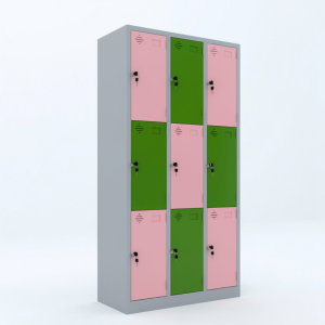 Tủ locker 9 ngăn màu sắc yêu cầu LK09A